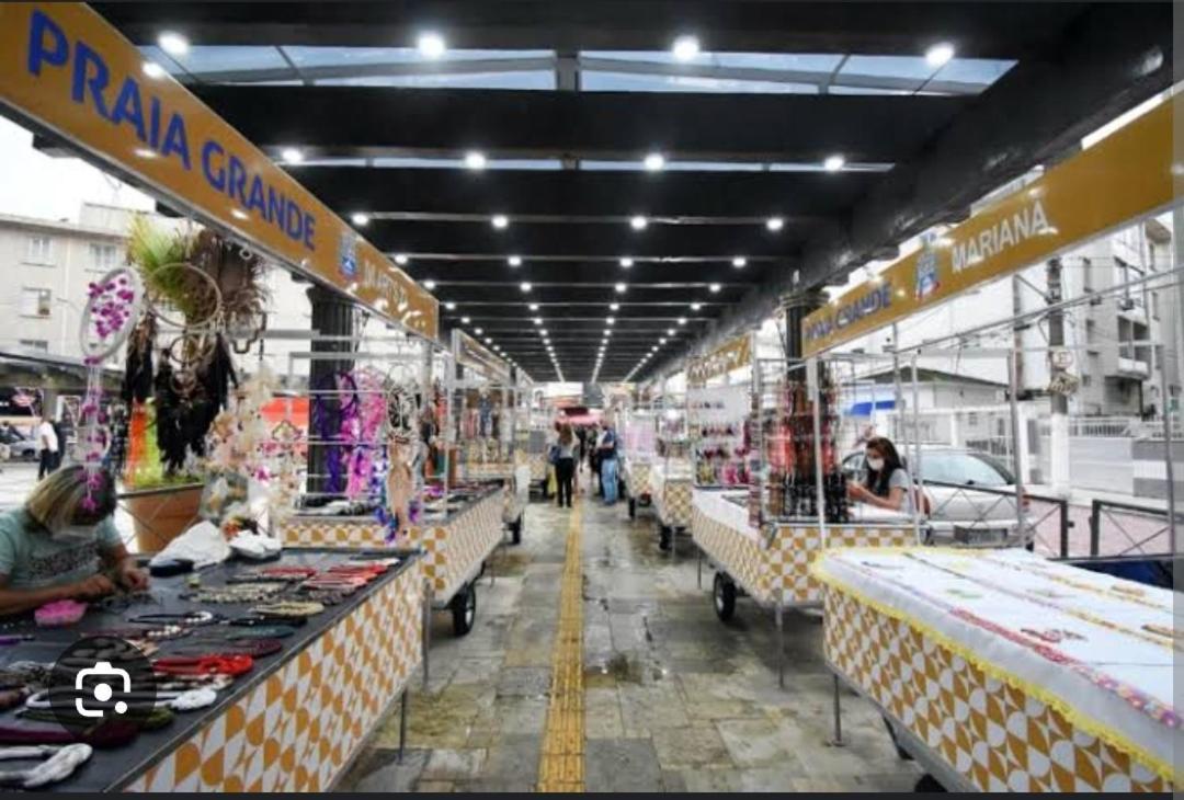Ape Privilegiado No Centro Da Ocian E A 150M Da Praia E Feirinha, Com Wi-Fi E Garagem ! Praia Grande  Luaran gambar